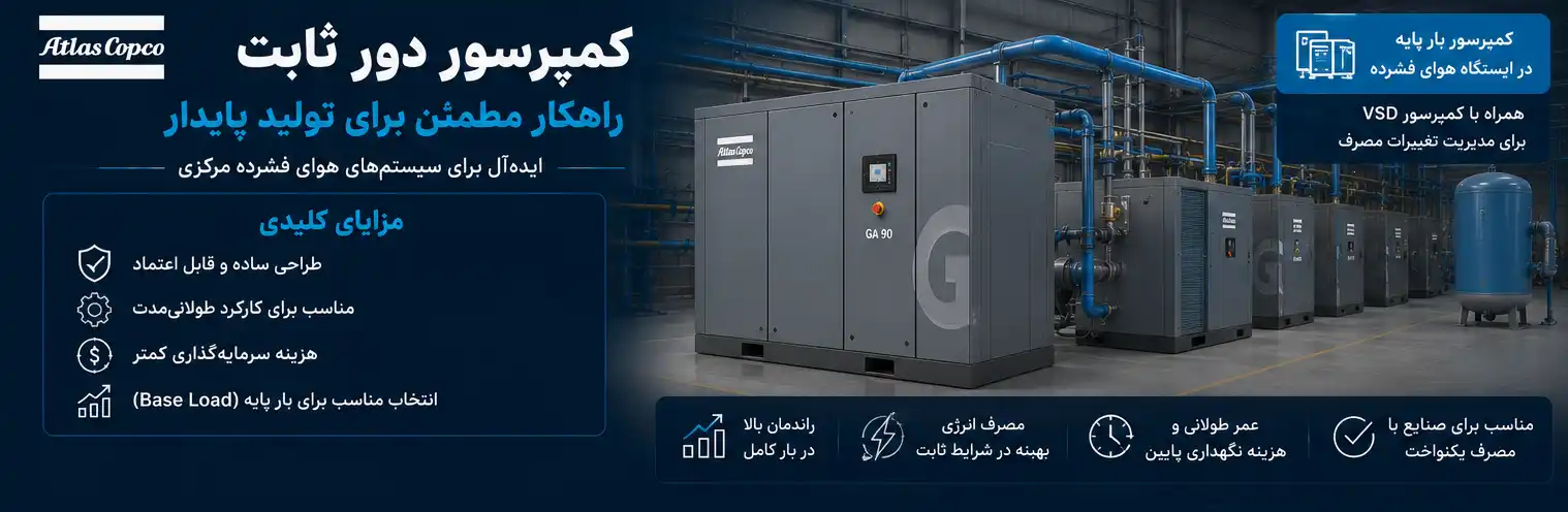 کاربردهای کمپرسور اسکرو دور ثابت