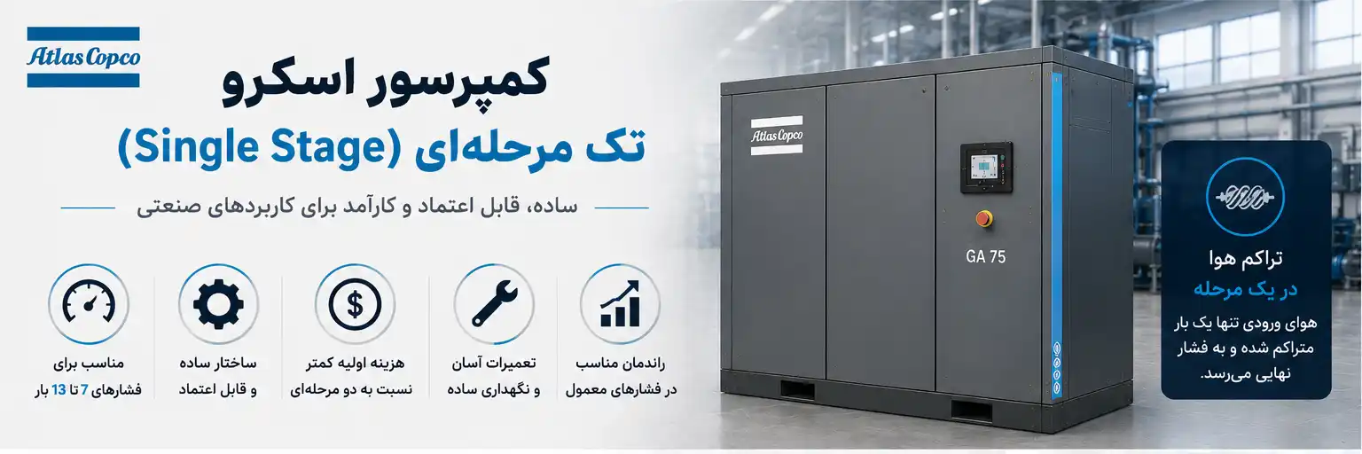 کمپرسور اسکرو تک مرحله‌ ای