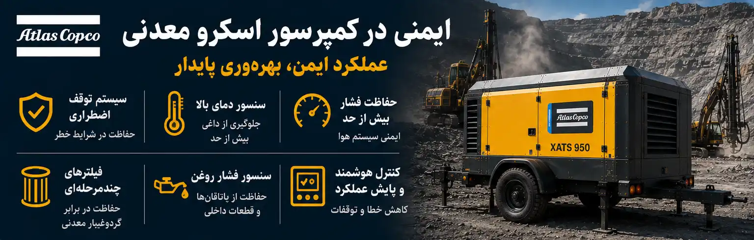 ایمنی در کمپرسور اسکرو معدنی