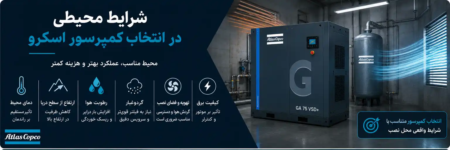 شرایط محیطی در انتخاب کمپرسور اسکرو